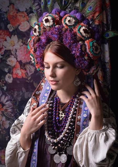polish flower headdress